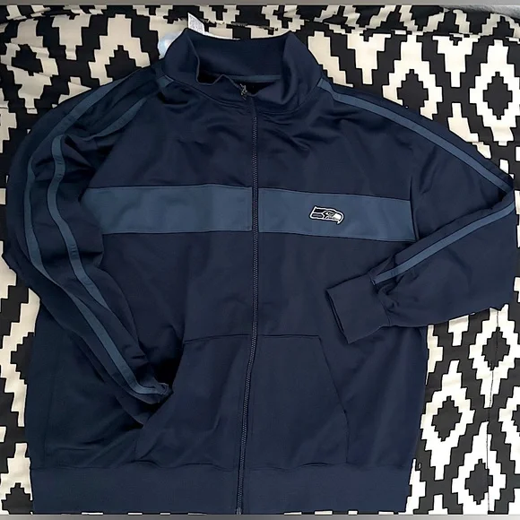 Seattle Seahawks Men’s Track Jacket SiZE: 2XL NFL Football Full Zip Casual